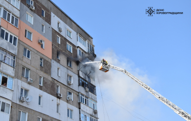 У Кропивницькому оперативно загасили пожежу в багатоповерхівці