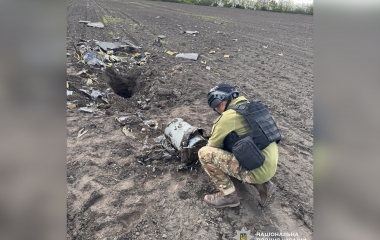 Вибухотехніки поліції Кіровоградщини знешкодили термобаричну бойову частину ворожого БпЛА