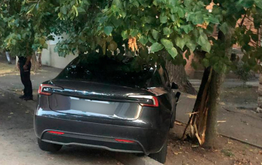 У Кропивницькому водій  Tesla влетів у дерево