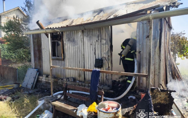 На Кіровоградщині чоловік під час пожежі отримав опіки